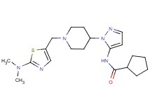 N-[1-(1-{[2-(dimethylamino)-1,3-thiazol-5-yl]methyl}-4-piperidinyl)-1H-pyrazol-5-yl]cyclopentanecarboxamide