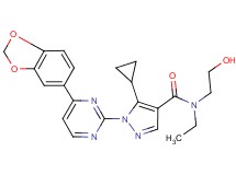 1-[4-(1,3-benzodioxol-5-yl)-2-pyrimidinyl]-5-cyclopropyl-N-ethyl-N-(2-hydroxyethyl)-1H-pyrazole-4-carboxamide