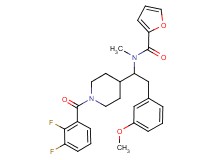 N-[1-[1-(2,3-difluorobenzoyl)-4-piperidinyl]-2-(3-methoxyphenyl)ethyl]-N-methyl-2-furamide