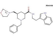 (3R,5S)-1-benzyl-N-[2-(1H-indol-3-yl)ethyl]-5-(4-morpholinylmethyl)-3-piperidinecarboxamide