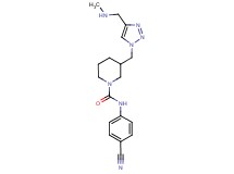 N-(4-cyanophenyl)-3-({4-[(methylamino)methyl]-1H-1,2,3-triazol-1-yl}methyl)-1-piperidinecarboxamide trifluoroacetate