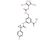 methyl 3-({[1-(4-chlorophenyl)cyclopropyl]carbonyl}amino)-5-({[(3,5-dimethyl-4-isoxazolyl)acetyl]amino}methyl)benzoate