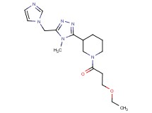1-(3-ethoxypropanoyl)-3-[5-(1H-imidazol-1-ylmethyl)-4-methyl-4H-1,2,4-triazol-3-yl]piperidine