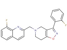 8-fluoro-2-{[3-(2-fluorophenyl)-6,7-dihydroisoxazolo[4,5-c]pyridin-5(4H)-yl]methyl}quinoline
