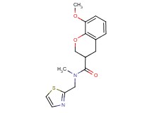 8-methoxy-N-methyl-N-(1,3-thiazol-2-ylmethyl)-3-chromanecarboxamide