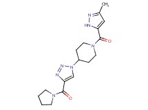 1-[(3-methyl-1H-pyrazol-5-yl)carbonyl]-4-[4-(pyrrolidin-1-ylcarbonyl)-1H-1,2,3-triazol-1-yl]piperidine
