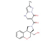 6-{[(3aS*,9bS*)-3a-(hydroxymethyl)-1,3a,4,9b-tetrahydrochromeno[3,4-c]pyrrol-2(3H)-yl]carbonyl}-2-methylpyrazolo[1,5-a]pyrimidin-7(4H)-one