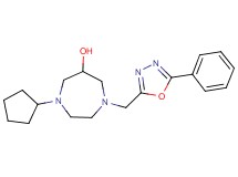 1-cyclopentyl-4-[(5-phenyl-1,3,4-oxadiazol-2-yl)methyl]-1,4-diazepan-6-ol