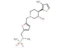 N-[(5-{[(3S*,4R*)-3-hydroxy-4-(3-methyl-2-thienyl)piperidin-1-yl]methyl}-2-furyl)methyl]-N-methylmethanesulfonamide