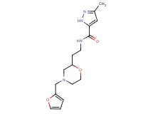 N-{2-[4-(2-furylmethyl)morpholin-2-yl]ethyl}-3-methyl-1H-pyrazole-5-carboxamide