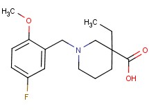 3-ethyl-1-(5-fluoro-2-methoxybenzyl)-3-piperidinecarboxylic acid