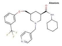 (3R,5S)-N-cyclohexyl-1-(4-pyridinylmethyl)-5-{[3-(trifluoromethyl)phenoxy]methyl}-3-piperidinecarboxamide