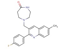 1-{[2-(4-fluorophenyl)-6-methyl-3-quinolinyl]methyl}-1,4-diazepan-5-one