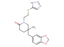 5-(1,3-benzodioxol-5-ylmethyl)-5-methyl-1-[2-(1H-1,2,3-triazol-5-ylthio)ethyl]piperidin-2-one