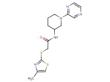 2-[(4-methyl-1,3-thiazol-2-yl)thio]-N-(1-pyrazin-2-ylpiperidin-3-yl)acetamide