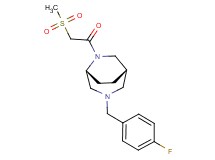 (1S*,5R*)-3-(4-fluorobenzyl)-6-[(methylsulfonyl)acetyl]-3,6-diazabicyclo[3.2.2]nonane