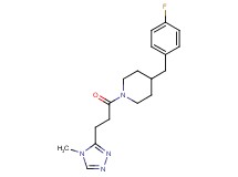 4-(4-fluorobenzyl)-1-[3-(4-methyl-4H-1,2,4-triazol-3-yl)propanoyl]piperidine