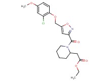 ethyl [1-({5-[(2-chloro-4-methoxyphenoxy)methyl]-3-isoxazolyl}carbonyl)-2-piperidinyl]acetate