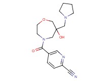 5-{[6-hydroxy-6-(pyrrolidin-1-ylmethyl)-1,4-oxazepan-4-yl]carbonyl}pyridine-2-carbonitrile