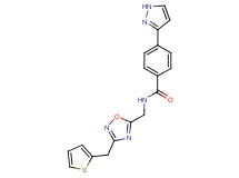 4-(1H-pyrazol-3-yl)-N-{[3-(2-thienylmethyl)-1,2,4-oxadiazol-5-yl]methyl}benzamide