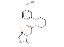 3-{2-[2-(3-methoxyphenyl)-1-piperidinyl]-2-oxoethyl}-2,4-imidazolidinedione
