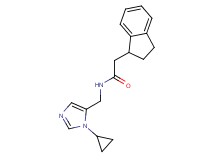 N-[(1-cyclopropyl-1H-imidazol-5-yl)methyl]-2-(2,3-dihydro-1H-inden-1-yl)acetamide
