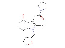 2-methyl-3-[2-oxo-2-(1-pyrrolidinyl)ethyl]-1-(tetrahydro-2-furanylmethyl)-1,5,6,7-tetrahydro-4H-indol-4-one