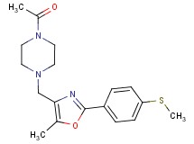 1-acetyl-4-({5-methyl-2-[4-(methylthio)phenyl]-1,3-oxazol-4-yl}methyl)piperazine