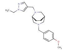 (1S*,5R*)-6-[(1-ethyl-1H-pyrazol-4-yl)methyl]-3-(4-methoxybenzyl)-3,6-diazabicyclo[3.2.2]nonane
