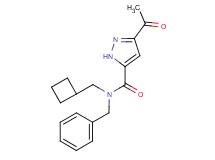 3-acetyl-N-benzyl-N-(cyclobutylmethyl)-1H-pyrazole-5-carboxamide