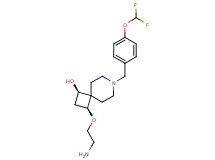 rel-(1R,3S)-3-(2-aminoethoxy)-7-[4-(difluoromethoxy)benzyl]-7-azaspiro[3.5]nonan-1-ol dihydrochloride