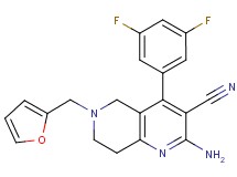 2-amino-4-(3,5-difluorophenyl)-6-(2-furylmethyl)-5,6,7,8-tetrahydro-1,6-naphthyridine-3-carbonitrile