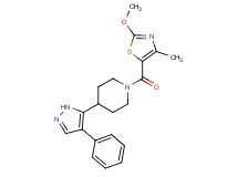 1-[(2-methoxy-4-methyl-1,3-thiazol-5-yl)carbonyl]-4-(4-phenyl-1H-pyrazol-5-yl)piperidine