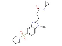 N-cyclopropyl-3-[1-methyl-5-(pyrrolidin-1-ylsulfonyl)-1H-benzimidazol-2-yl]propanamide