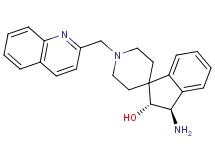 (2R*,3R*)-3-amino-1'-(2-quinolinylmethyl)-2,3-dihydrospiro[indene-1,4'-piperidin]-2-ol
