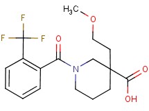 3-(2-methoxyethyl)-1-[2-(trifluoromethyl)benzoyl]-3-piperidinecarboxylic acid