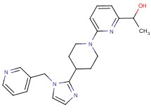 1-(6-{4-[1-(3-pyridinylmethyl)-1H-imidazol-2-yl]-1-piperidinyl}-2-pyridinyl)ethanol