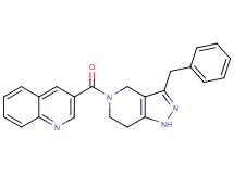 3-[(3-benzyl-1,4,6,7-tetrahydro-5H-pyrazolo[4,3-c]pyridin-5-yl)carbonyl]quinoline trifluoroacetate