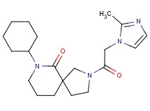 7-cyclohexyl-2-[(2-methyl-1H-imidazol-1-yl)acetyl]-2,7-diazaspiro[4.5]decan-6-one