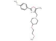 4-(2-methoxyethoxy)-1-({5-methyl-2-[4-(methylthio)phenyl]-1,3-oxazol-4-yl}methyl)piperidine
