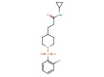 3-{1-[(2-chlorophenyl)sulfonyl]-4-piperidinyl}-N-cyclopropylpropanamide