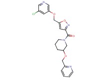 3-chloro-5-[(3-{[3-(2-pyridinylmethoxy)-1-piperidinyl]carbonyl}-5-isoxazolyl)methoxy]pyridine