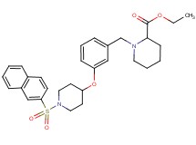 ethyl 1-(3-{[1-(2-naphthylsulfonyl)-4-piperidinyl]oxy}benzyl)-2-piperidinecarboxylate
