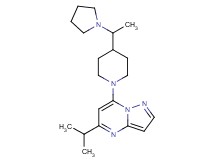 5-isopropyl-7-{4-[1-(1-pyrrolidinyl)ethyl]-1-piperidinyl}pyrazolo[1,5-a]pyrimidine