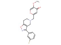 2-{[3-(3-fluorophenyl)-6,7-dihydroisoxazolo[4,5-c]pyridin-5(4H)-yl]methyl}-5-methoxy-4H-pyran-4-one