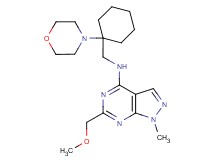 6-(methoxymethyl)-1-methyl-N-{[1-(4-morpholinyl)cyclohexyl]methyl}-1H-pyrazolo[3,4-d]pyrimidin-4-amine