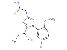 2-{1-(5-chloro-2-methoxyphenyl)-5-[1-(methylthio)ethyl]-1H-1,2,4-triazol-3-yl}acetamide