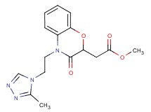 methyl {4-[2-(3-methyl-4H-1,2,4-triazol-4-yl)ethyl]-3-oxo-3,4-dihydro-2H-1,4-benzoxazin-2-yl}acetate