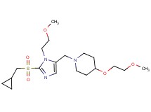 1-{[2-[(cyclopropylmethyl)sulfonyl]-1-(2-methoxyethyl)-1H-imidazol-5-yl]methyl}-4-(2-methoxyethoxy)piperidine