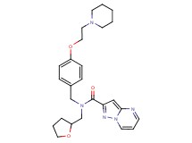 N-{4-[2-(1-piperidinyl)ethoxy]benzyl}-N-(tetrahydro-2-furanylmethyl)pyrazolo[1,5-a]pyrimidine-2-carboxamide